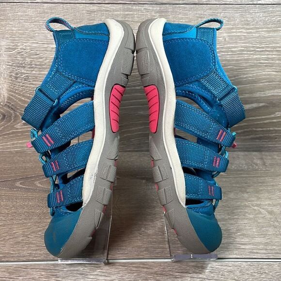 Keen Newport H2 Deep Lagoon Bright Pink Big Girls Sz 4 Waterproof Hiking Sandals - Picture 9 of 11